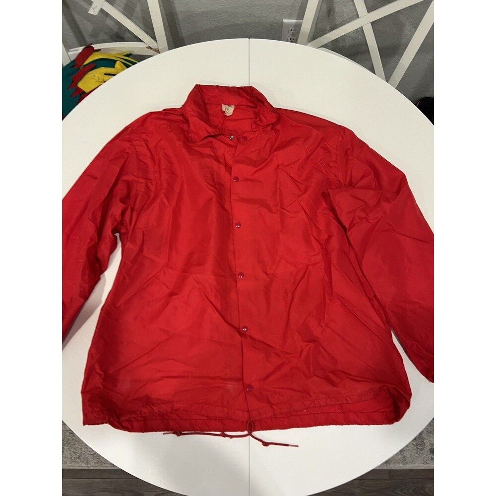 Vintage Golf Windbreaker 1950s 1960s General Athletic Products Co. Rain Coat Red